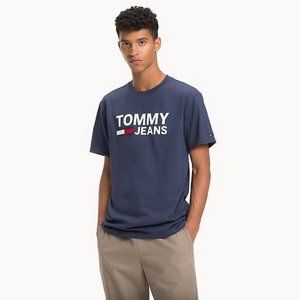 Tommy Hilfiger pánské tmavě modré tričko Classics - XL (002)